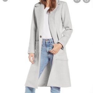 Something Navy long gray coat
